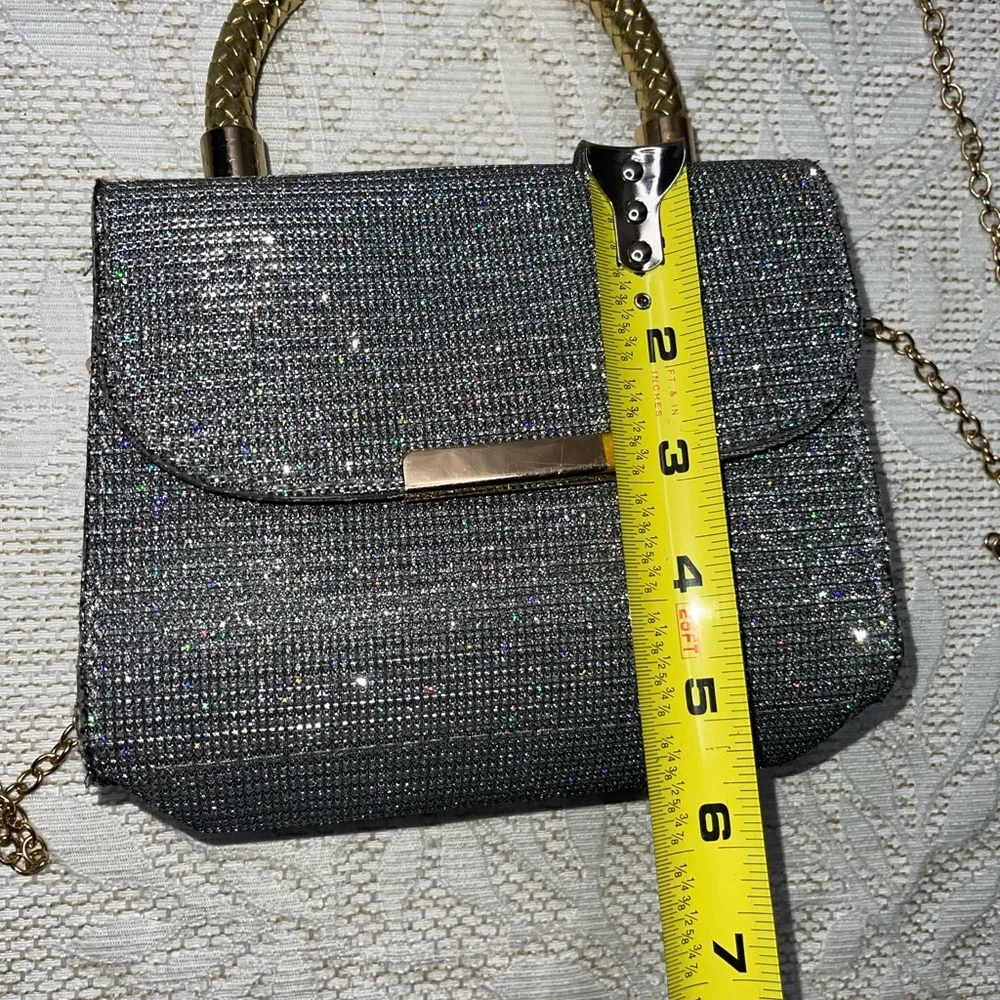 Silver formal evening clutch bag Handbag